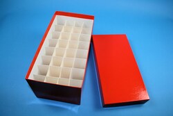 National Lab CellBox Maxi long / 4x8 divider, red, height 128mm, fiberboard