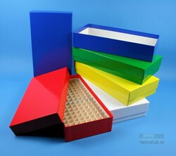 National Lab ALPHA Box 50 long2 / 10x20 divider, yellow,height 50 mm, fiberboard
