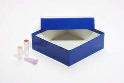 National Lab ALPHA Box 50 / 1x1 divider, blue, height 50 mm,fiberboard