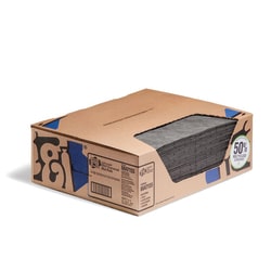 New Pig X100 Universal Mat Pads, Grey, 38cm W x 51cm L, Lightweight, Absorbency