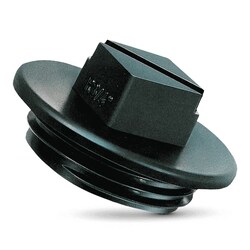 Poeppelmann GPN 710 Series Black Polypropylene Screw Plug Dimensions (O.D.