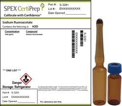 Sodium Fluoroacetate, SPEX CertiPrep 1 Pk. | Buy Online | SPEX Certiprep | Fisher Scientific
