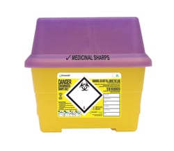 Sharpsafe Sharps Bin, Cytotoxic and Cytostatic Sharps 2 L | Buy Online | Sharpsafe&trade; | Fisher Scientific
