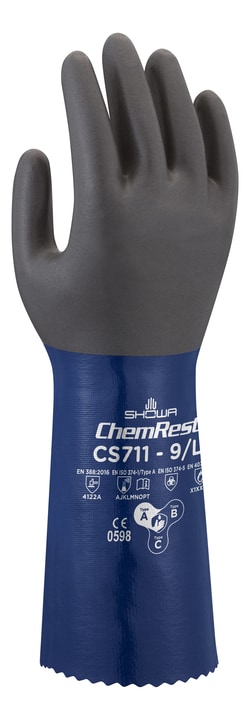 SHOWA Blue Nitrile Chemical Resitant Gloves, Model CS711 7 | Buy Online | SHOWA&trade; | Fisher Scientific