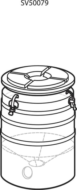 Thermo Scientific 100L Bottom Drain Drum with 1,75' Port, Quantity: Each
