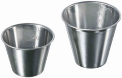 Usbeck Laborgeraete Becher aus Edelstahl 18/8, graduiert, D=56mm,, Quantity: