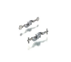 Usbeck Laborgeraete aluminum double socket, powder-coated, Quantity: Each