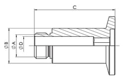 VACUUBRAND Kleinflansch, Edelstahl, KF DN 10, Gewinde G 1/8 in. GewindeG1/8'A. Edelstahl | Buy Online | VACUUBRAND&trade; | Fisher Scientific