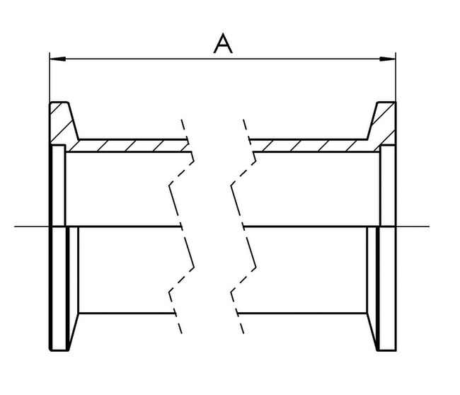 VACUUBRAND™ Aluminum Vacuum Tubing With Small Flanges KF Diameter 40mm