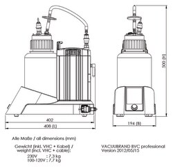 Vacuubrand UK-Plug, BioChem-VacuuCenter BVC professional, with 4l bottle