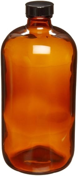 Wheaton&trade;&nbsp;Amber Boston Round Type lll Bottle