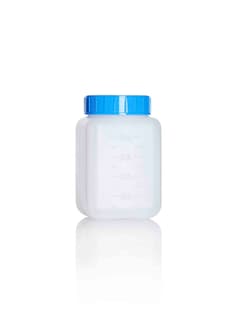 Azlon Azlon HDPE Translucent Graduated Square Bottles with Blue Screw Caps 500 mL | Buy Online | Azlon&trade; | Fisher Scientific