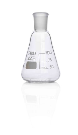 Pyrex Borosilicate Glass Erlenmeyer Flask with Quickfit Ground Glass Socket 100 mL | Buy Online | Pyrex | Fisher Scientific