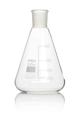 Matraz Erlenmeyer de vidrio de borosilicato Pyrex con conector de vidrio esmerilado Quickfit 500 ml | Buy Online | Pyrex | Fisher Scientific