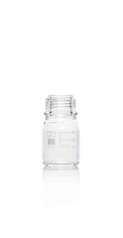 Pyrex Borosilicate Glass, Wide-Neck, Round Media Bottles 100 mL | Buy Online | Pyrex | Fisher Scientific