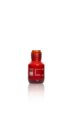 Pyrex Amber Borosilicate Glass Round Media Bottles without Cap 50 mL | Buy Online | Pyrex | Fisher Scientific