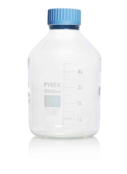 Pyrex Flaschen aus Borosilikatglas mit Kappe und Ausgießring 5000 ml | Buy Online | Pyrex | Fisher Scientific
