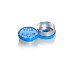 Wheaton Aluminum/Polypropylene Flip Tear Seal Blue | Buy Online | Wheaton&trade; | Fisher Scientific