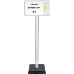 Manutan Post + A4 Info Panel, model: post on base + information panel,