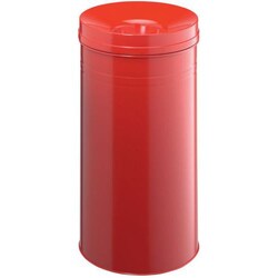 Durable Trash can fire metal, colour: red, material: steel, capacity: 60