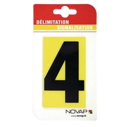 Manutan Adhesive numbers, width: 50 mm height: 50 mm, Message: 4, model: