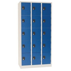 Manutan Cloakroom 15 boxes Modulo, model: Multicases, number of columns: