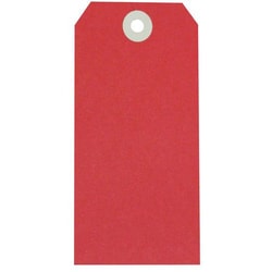 Manutan Marking label, length: 100 mm, label width: 58 mm, colour: Red,