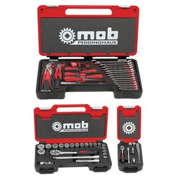 Manutan Cabinet multi-tool pawls + Sockets, square: 1/4 "- 1/2", Nb of