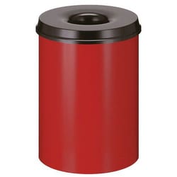 Manutan Fire trash can 30L red/black, Quantity: cada uno