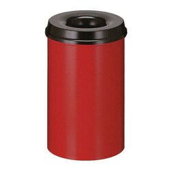 Manutan Fire dustbin 20L red/black, Quantity: Each