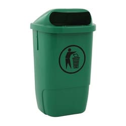 Manutan Outside garbage plastic height 74cm Green, Quantity: cada uno