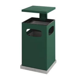 Manutan Trash can-ashtray with lid removable 80L Green, Quantity: cada