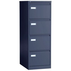 Manutan Manutan Dark Grey 4 Drawer Filing Cabinet, Quantity: Each