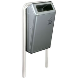 Manutan Waste bin Capitole aluminum, Quantity: Varje