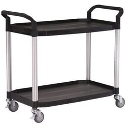 Manutan Transport wagen polypropyleen 2 legborden draagvermogen 250 kg,