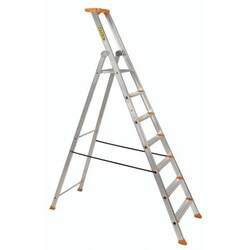 Manutan Step ladder PRO54 7 steps 242 x 58 x 11, Quantity: 1 Stück