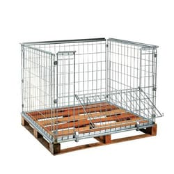 Manutan Booster seat pallet in zinc-plated steel wire, material: steel