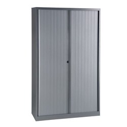 Manutan Shutter cabinet without plate aluminum 195 cm, Quantity: Each