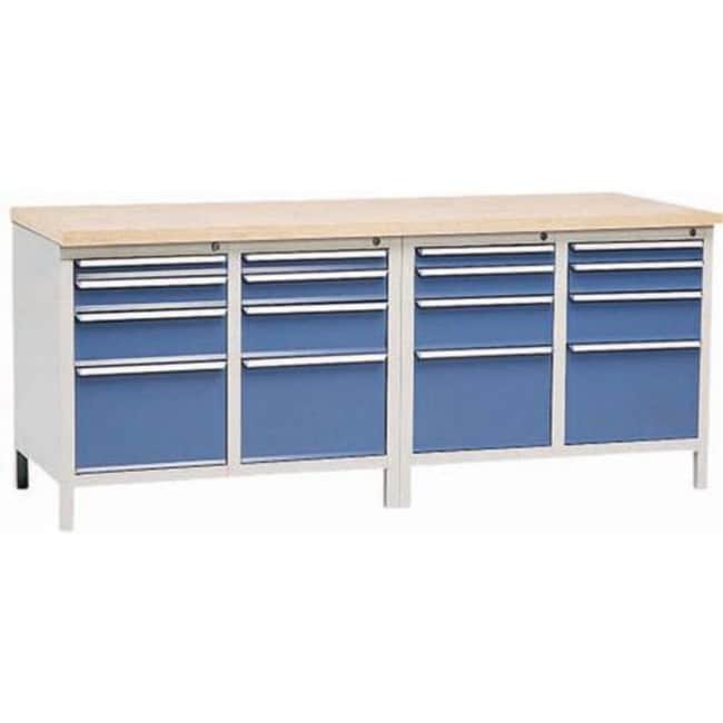 Manutan Modul 200 full bench with drawers, width: 200 cm,depth: 75 cm ...
