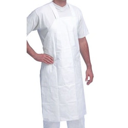 Manutan Disposable apron Tyvek, height: 100 cm, width: 70cm, colour: white,