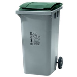 Manutan Waste bin 360 l gray / green, Quantity: Varje