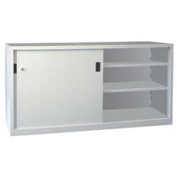 Manutan Cabinet with sliding doors, overall width: 160 cm, overall height: