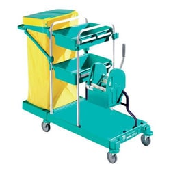 Manutan Carriage of cleaning Green-Line Plus, material: steel and plastic,