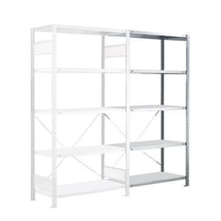 Manutan Add-on element Easy-Fix one-sided 2500 x 1000 x 800 galvanised,