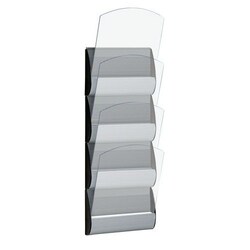Manutan Brochure rack 1/3 A4, 8 compartments 67x25x8.5 cm, Quantity: Each