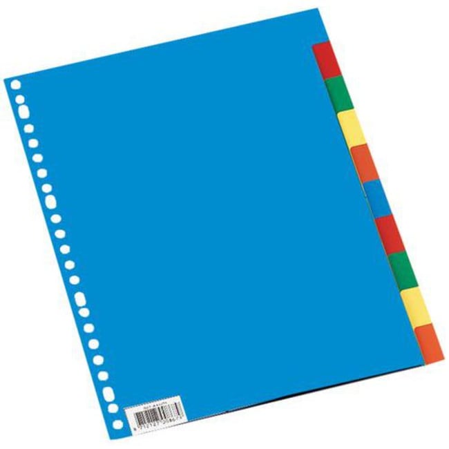 Manutan X50 Folder Register Cardboard 1-5 Template, Quantity: Paket med ...
