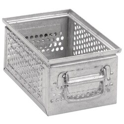 Manutan Transport tray perforated steel, capacity: 15.5 L, overall length: