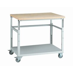 Manutan Mobile Workbench, overall width: 100 cm, depth overall: 75 cm,