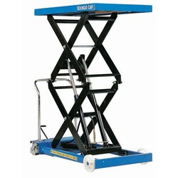 Manutan Mobile lift table, Force: 800 kg, overall length:1550 mm, shelf