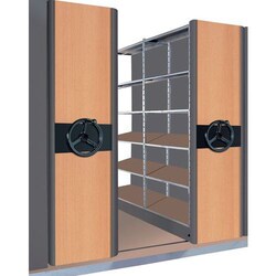 Manutan Mobile shelving Combi-Flip double access, model: Combi-Flip double-sided